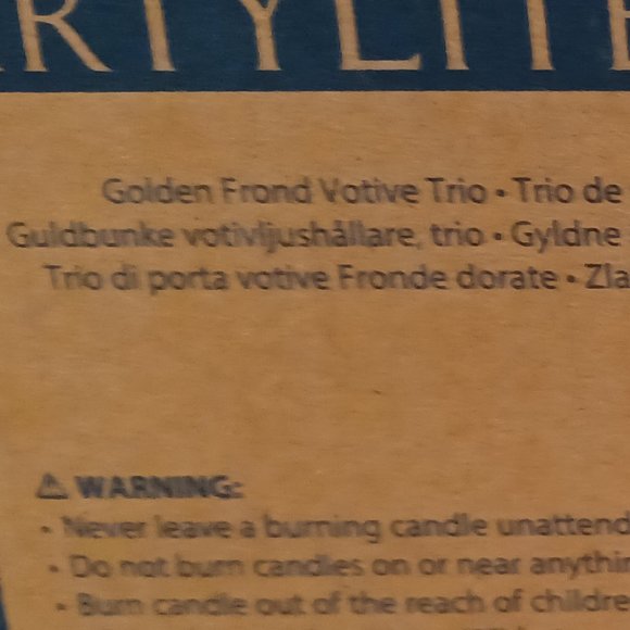 🔹🔷PartyLite Golden Frond Votive Trio🔷🔹 - Picture 4 of 11